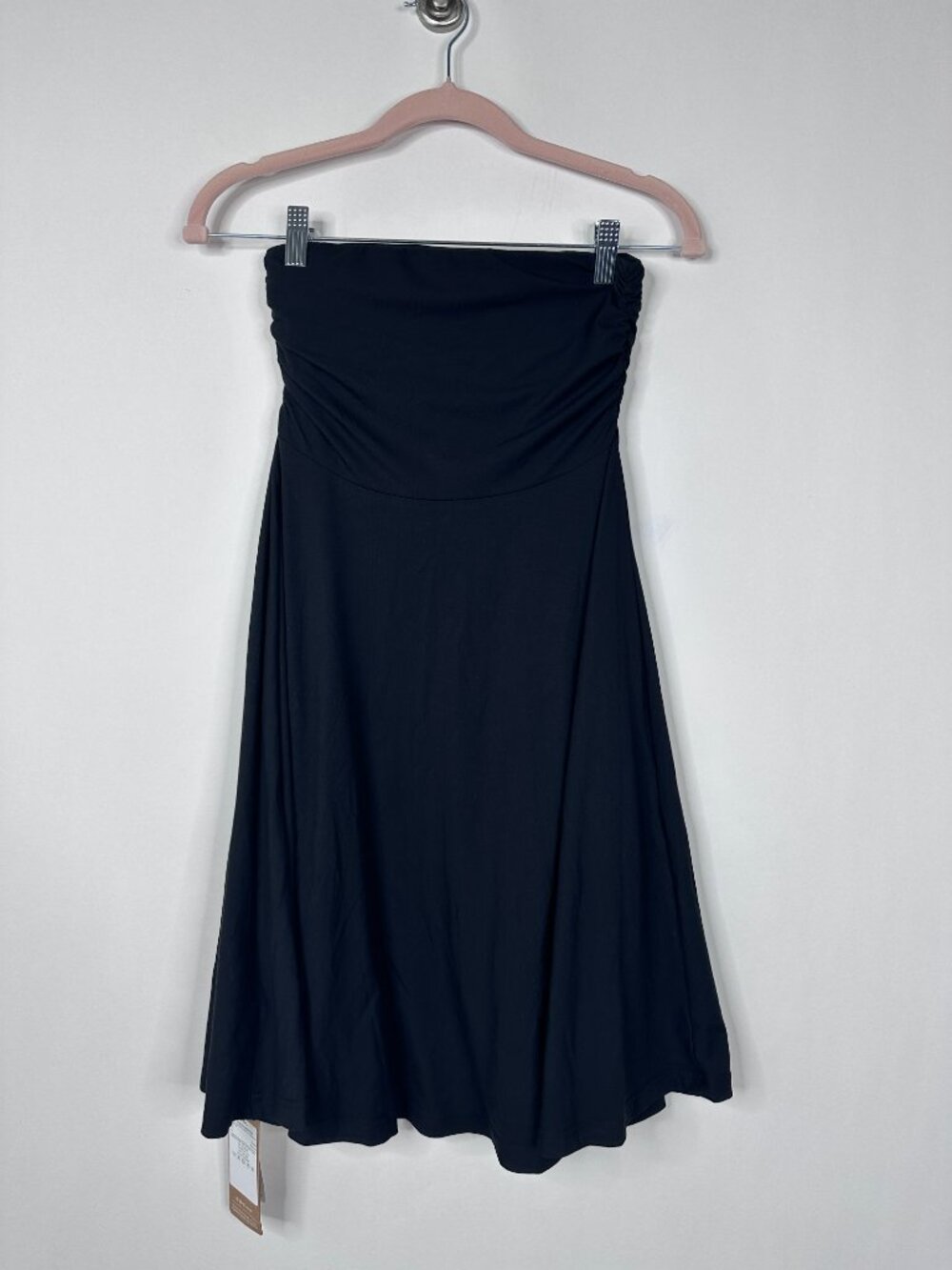 NWT OGL Move Black Eco-SkinKiss® Flowy Side Ruched A-line Midi Skirt XS - Picture 4 of 13